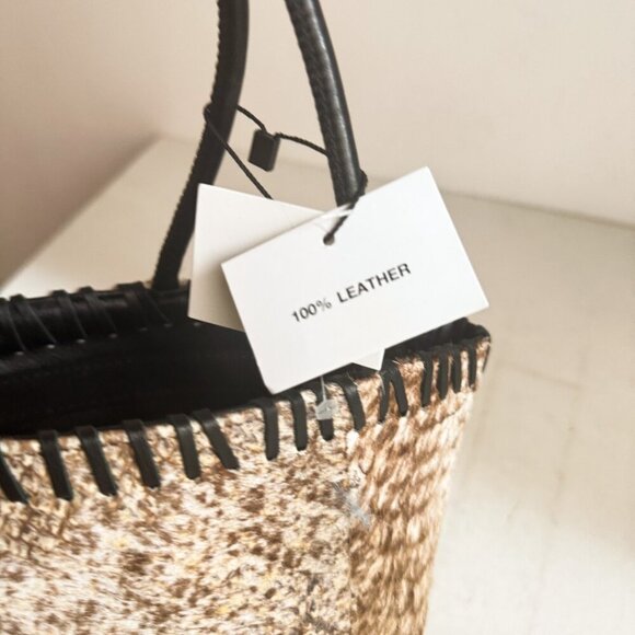Zara Leather Cowskin Textured Mini Tote - Picture 9 of 9